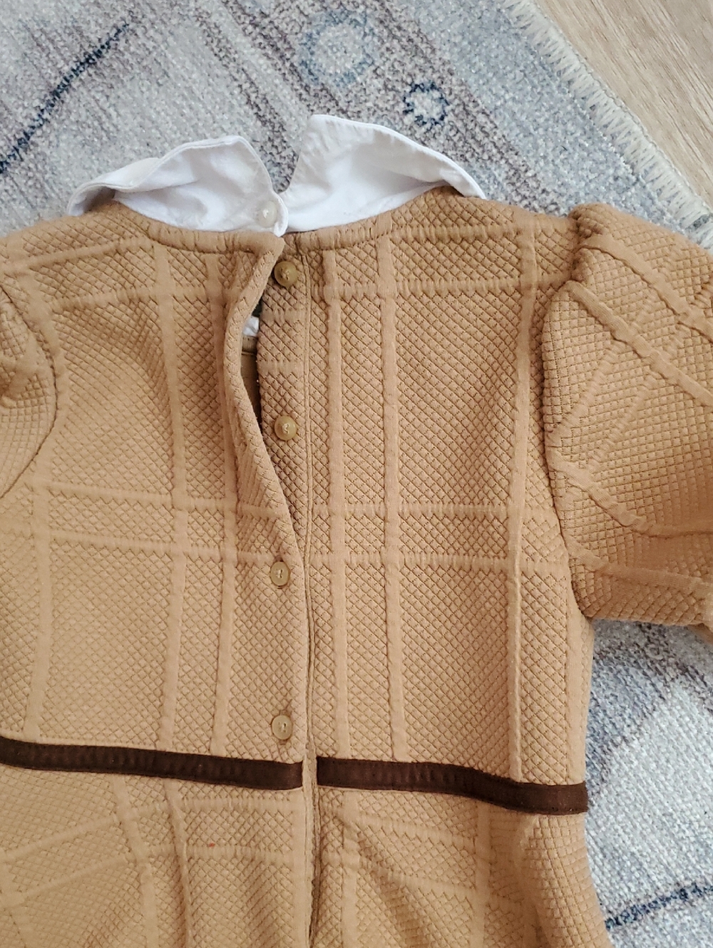 Janie and Janie Girls Tan Equestrian Collared Dress Sz5 - Picture 13 of 13